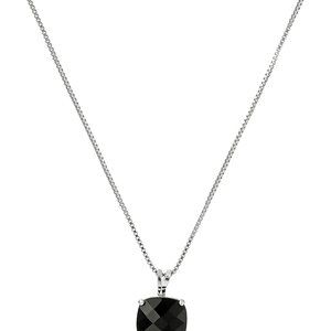 Sterling Silver 8mm Cushion Cut Birthstone Solitaire Pendant Necklace for Women
